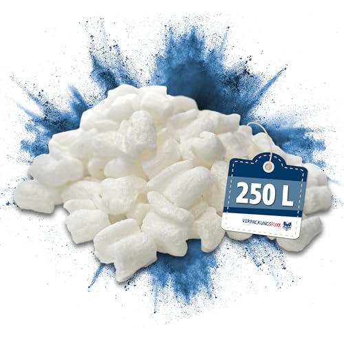 Verpackungschips 250 Liter | BIO Füllmaterial aus Pflanzenstärke | Polsterchips 100% biologisch abbaubar | wasserlösliche Füllchips Verpackungschips 250 Liter | BIO Füllmaterial aus Pflanzenstärke | Polsterchips 100% biologisch abbaubar | wasserlösliche Füllchips von VERPACKUNGSFUXX