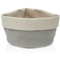 Brotkorb elversa hellgrau Textil 14 x 10 x 17 cm von VERSA