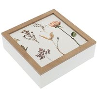 Versa - Dekorative Box Blumen mdf Holz 24 x 7 x 2424 cm von VERSA