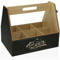 Versa - Flaschenhalter 6 Flaschen 18 x 5 x 18 cm Metall Holz mdf von VERSA