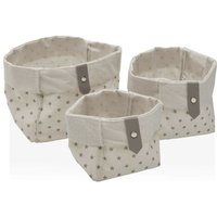 Set of Körbe Versa Sterne Polyester 14 x 14 x 14 cm Textil von VERSA