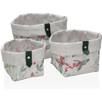 Set of Körbe Versa stechpalme textil 14 x 14 x 14 cm von VERSA