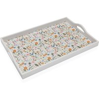 Tablett versa Holz mdf 30 x 5 x 45 cm Blumen von VERSA