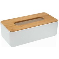 Tissue-Box Versa Bambus Polypropylen 13,1 x 8,6 x 26,1 cm weiß von VERSA