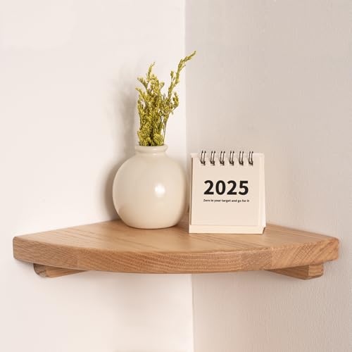 VERSWOOD Schwebendes Eckregal aus massivem Eichenholz (Eiche, 20,3 cm) von VERSAWOOD