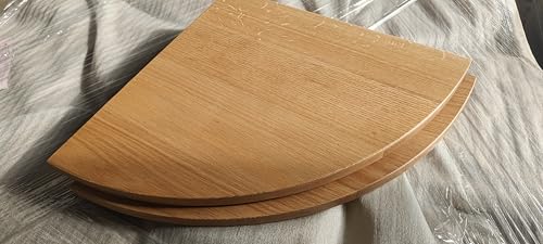 VERSWOOD Schwebendes Eckregal aus massivem Eichenholz (Weiß, 30,5 cm) von VERSAWOOD