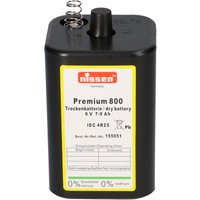 Verschiedene - 2x Nissen 4R25 Premium 800 - 6V 7-9Ah 6 Volt Hochleistungs- Blockbatterie für z.B. Baustellenleuchte / Baustellenlampe / Blinklampe/ von VERSCHIEDENE