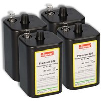 Verschiedene - 4x Nissen 4R25 Premium 800 - 6V 7-9Ah 6 Volt Hochleistungs- Blockbatterie für z.B. Baustellenleuchte / Baustellenlampe / Blinklampe/ von VERSCHIEDENE