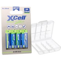 4x aa Mignon Akku Ni-MH 1,2V 2700mAh + Akku-Box von VERSCHIEDENE