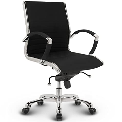 VERSEE Premium Bürostuhl Montreal in Stoff Schwarz - Ergonomischer Designstuhl für Büro und Home-Office - Belastbar bis 150kg von VERSEE