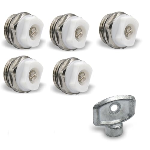 Entlüftungsventil 1/2" Schnellentlüfter Messing (5) + Entlüftungsschlüssel von Vershy