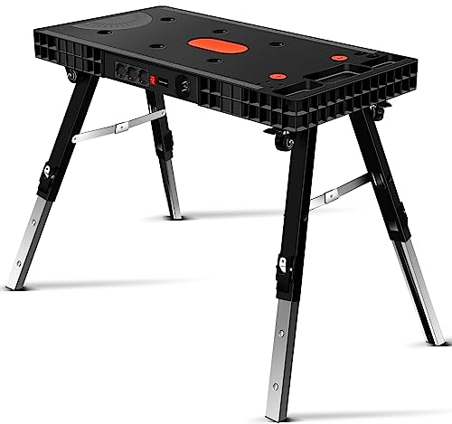 Vertak 5 in 1 Klappbare Werkbank Faltbar lles in Einem Haushalt & DIY hobelbank und Spanntisch 150 kgs Tragkraft-Große Arbeitsfläche-Aufgedruckte Skala & Winkelangaben Klappbar Vielseitig von VERTAK