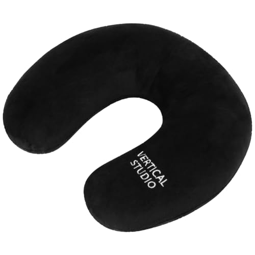 VERTICAL STUDIO "Flight Comfort Nackenkissen, Standard U-Form, entlastet Nacken sowie Schulter, Maße (LxBxH): ca. 28 x 34 x 8 cm (Schwarz) von VERTICAL STUDIO