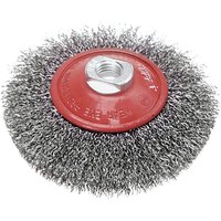 Abgewinkelte Drahtscheibenbürste 115 mm x M14 von VERTO