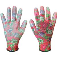 PU-beschichtete Gartenhandschuhe, Rosenmuster, Größe 7" PU-beschichtete Gartenhandschuhe, Rosenmuster, Größe 7" von VERTO