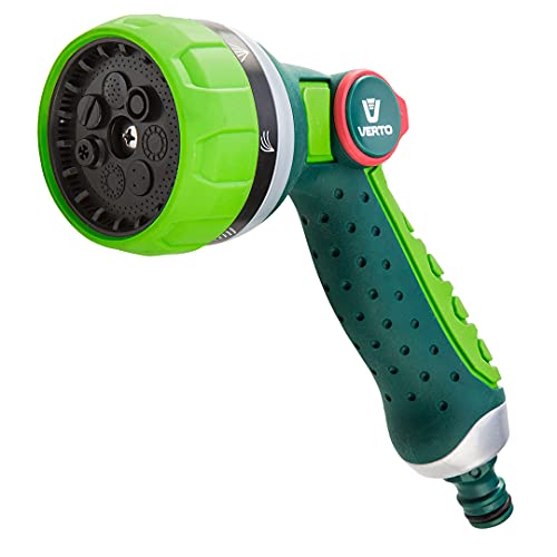 Pistolen-Sprinkler 7-funktional mit Flusskontrolleg VERTO Gartenbrause 7-Funktionen, Handbrause - Multi Gartenspritze mit Ergonomischer Griff, Grün Garten Wasserspritze Pistolen-Sprinkler 7-funktional mit Flusskontrolleg VERTO Gartenbrause 7-Funktionen, Handbrause - Multi Gartenspritze mit Ergonomischer Griff, Grün Garten Wasserspritze von VERTO