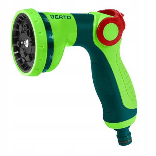 VERTO Gartenbrause 10-Funktionen - Handbrause mit Auslösesperre - Multi Gartenspritze mit Ergonomischer und Rutschfester Griff - Grün Wasserspritze für Garten - Regulierung der Wasserstrahlstärke VERTO Gartenbrause 10-Funktionen - Handbrause mit Auslösesperre - Multi Gartenspritze mit Ergonomischer und Rutschfester Griff - Grün Wasserspritze für Garten - Regulierung der Wasserstrahlstärke von VERTO