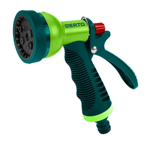 VERTO Gartenbrause 6 Funktionen - Handbrause mit Auslösesperre - Multi Gartenspritze mit Ergonomischer und Rutschfester Griff - Grün Wasserspritze für Garten - Regulierung der Wasserstrahlstärke VERTO Gartenbrause 6 Funktionen - Handbrause mit Auslösesperre - Multi Gartenspritze mit Ergonomischer und Rutschfester Griff - Grün Wasserspritze für Garten - Regulierung der Wasserstrahlstärke von VERTO