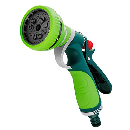 VERTO Gartenbrause 9-Funktionen, Handbrause - Multi Gartenspritze mit Ergonomischer Griff, Grün Wasserspritze für Garten, Regulierung der Wasserstrahlstärke VERTO Gartenbrause 9-Funktionen, Handbrause - Multi Gartenspritze mit Ergonomischer Griff, Grün Wasserspritze für Garten, Regulierung der Wasserstrahlstärke von VERTO