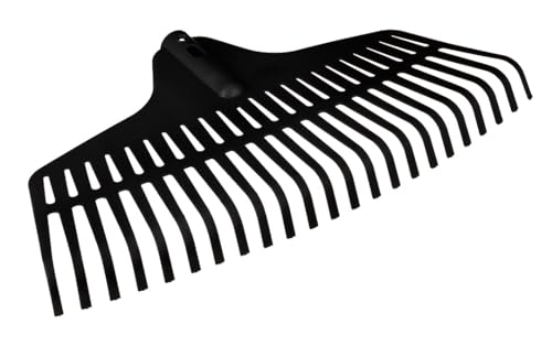 VERTO Gartenrechen 46 cm ⌀ 25 cm | Handlicher Zinkenbesen zum Zusammenfegen von Laub und Grasschnitt, mit robusten Kunststoffzinken | Garten Multirechen Kunststoff Zwiebel von VERTO