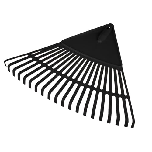 VERTO Gartenrechen 48 cm - ⌀ 25 cm| Handlicher Zinkenbesen zum Zusammenfegen von Laub und Grasschnitt, mit robusten Kunststoffzinken | Garten Multirechen Kunststoff Zwiebel von VERTO