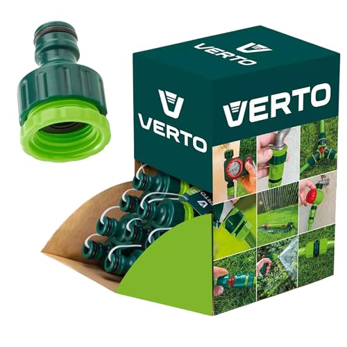 VERTO Hahnverbinder 1/2"- 3/4" 30 Stück -Gartenschlauch Anschluss, einfache Montage, Verbinder - für die Gartenbewässerung, für die Garten Bewässerung, Hohe Qualität VERTO Hahnverbinder 1/2"- 3/4" 30 Stück -Gartenschlauch Anschluss, einfache Montage, Verbinder - für die Gartenbewässerung, für die Garten Bewässerung, Hohe Qualität von VERTO