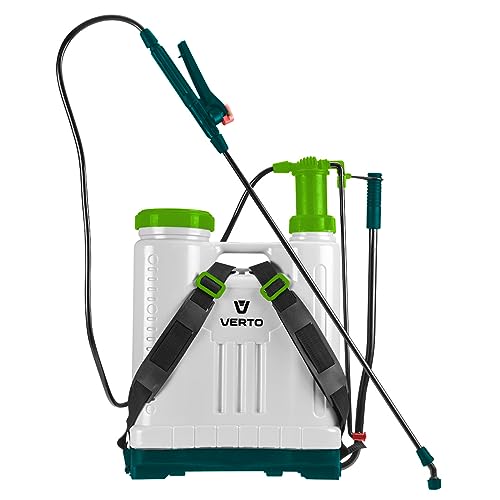 VERTO Profi Kolbenrückensprühgerät 15 Liter Rückenspritze Drucksprühgerät Drucksprüher Gartenspritze Pumpsprüher von VERTO