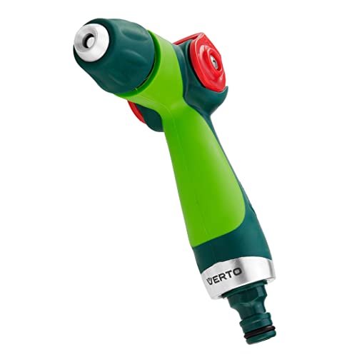 Verstellbare Sprühpistole mit Flusskontrolle - VERTO Spritzpistole, Wasserspritze mit Stoppfunktion, Gartenbrause mit Ergonomischer Griff - Reinigungsspritze für Garten von VERTO
