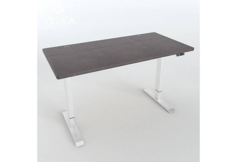 VESKA Schreibtisch Höhenverstellbar 140 x 70 cm - Bürotisch Elektrisch (mit Touchscreen, Sitz- & Stehpult Home Office) von VESKA