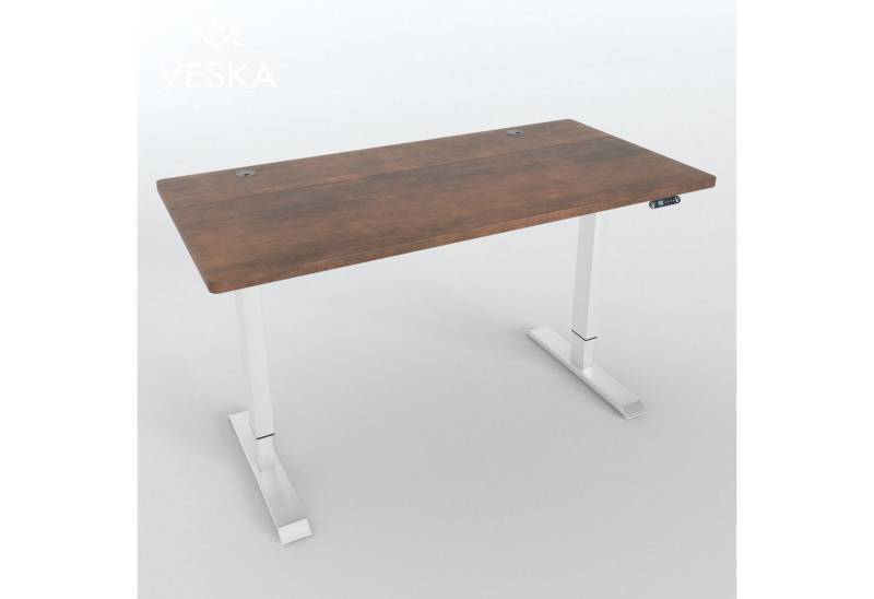 VESKA Schreibtisch Höhenverstellbar 140 x 70 cm - Bürotisch Elektrisch (mit Touchscreen, Sitz- & Stehpult Home Office) von VESKA