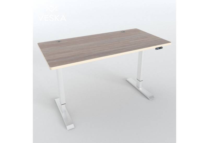 VESKA Schreibtisch Höhenverstellbar 140 x 70 cm - Bürotisch Elektrisch (mit Touchscreen, Sitz- & Stehpult Home Office) von VESKA