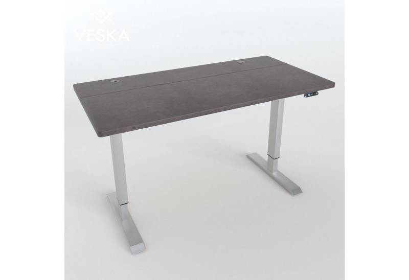 VESKA Schreibtisch Höhenverstellbar 140 x 70 cm - Bürotisch Elektrisch (mit Touchscreen, Sitz- & Stehpult Home Office) von VESKA