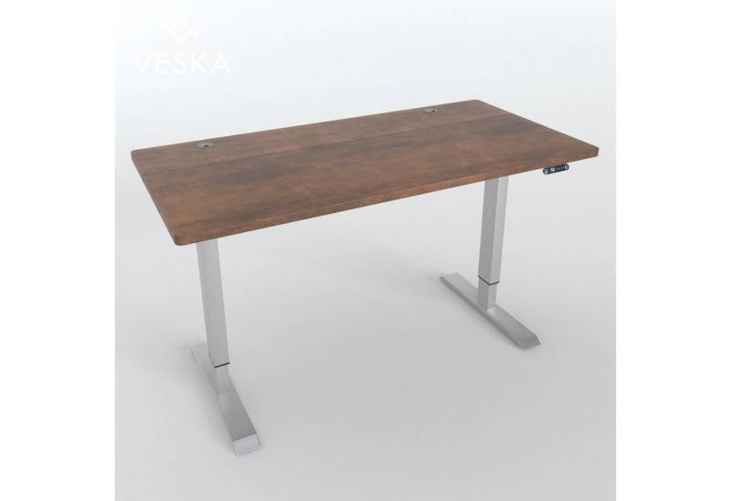 VESKA Schreibtisch Höhenverstellbar 140 x 70 cm - Bürotisch Elektrisch (mit Touchscreen, Sitz- & Stehpult Home Office) von VESKA