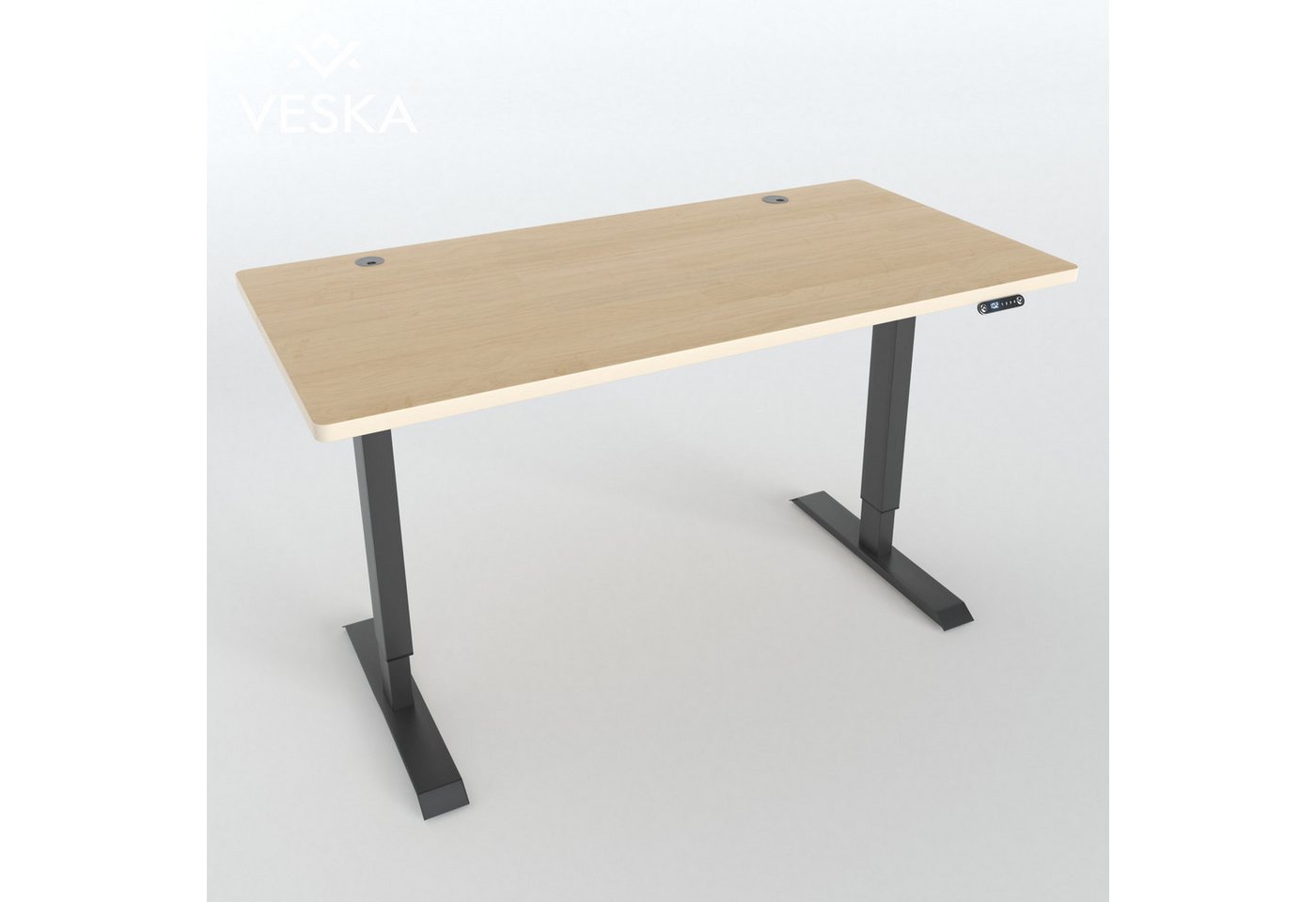 VESKA Schreibtisch Höhenverstellbar 140 x 70 cm - Bürotisch Elektrisch mit Touchscreen - Sitz- & Stehpult Home Office von VESKA