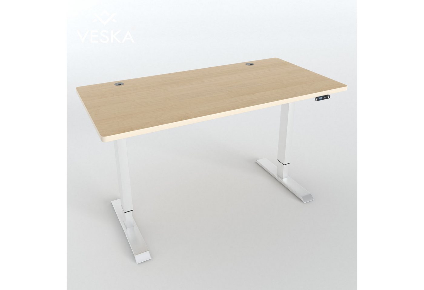 VESKA Schreibtisch Höhenverstellbar 140 x 70 cm - Bürotisch Elektrisch mit Touchscreen - Sitz- & Stehpult Home Office von VESKA