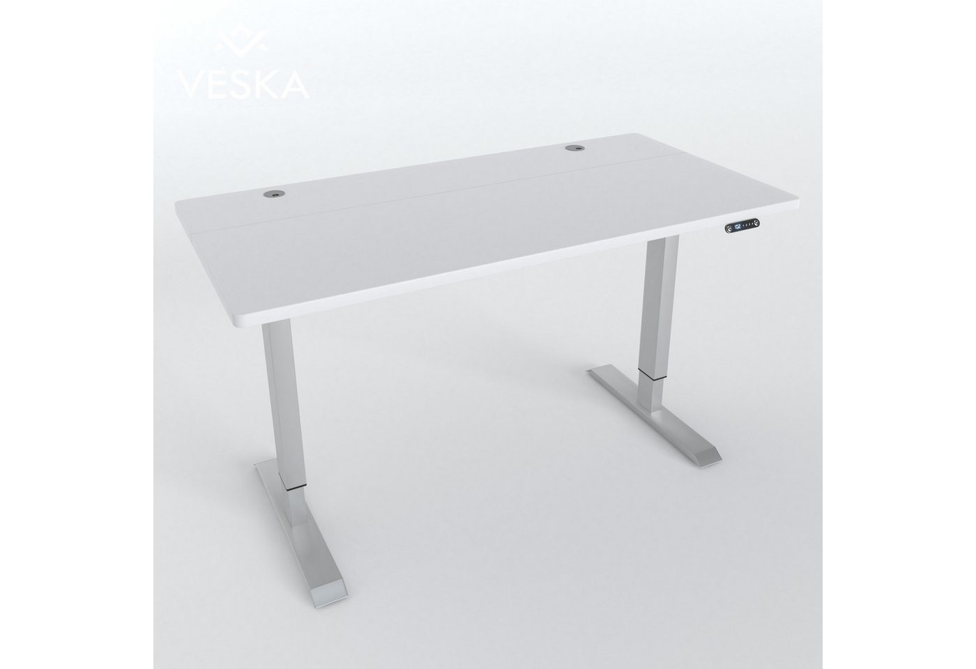 VESKA Schreibtisch Höhenverstellbar 140 x 70 cm - Bürotisch Elektrisch mit Touchscreen - Sitz- & Stehpult Home Office von VESKA