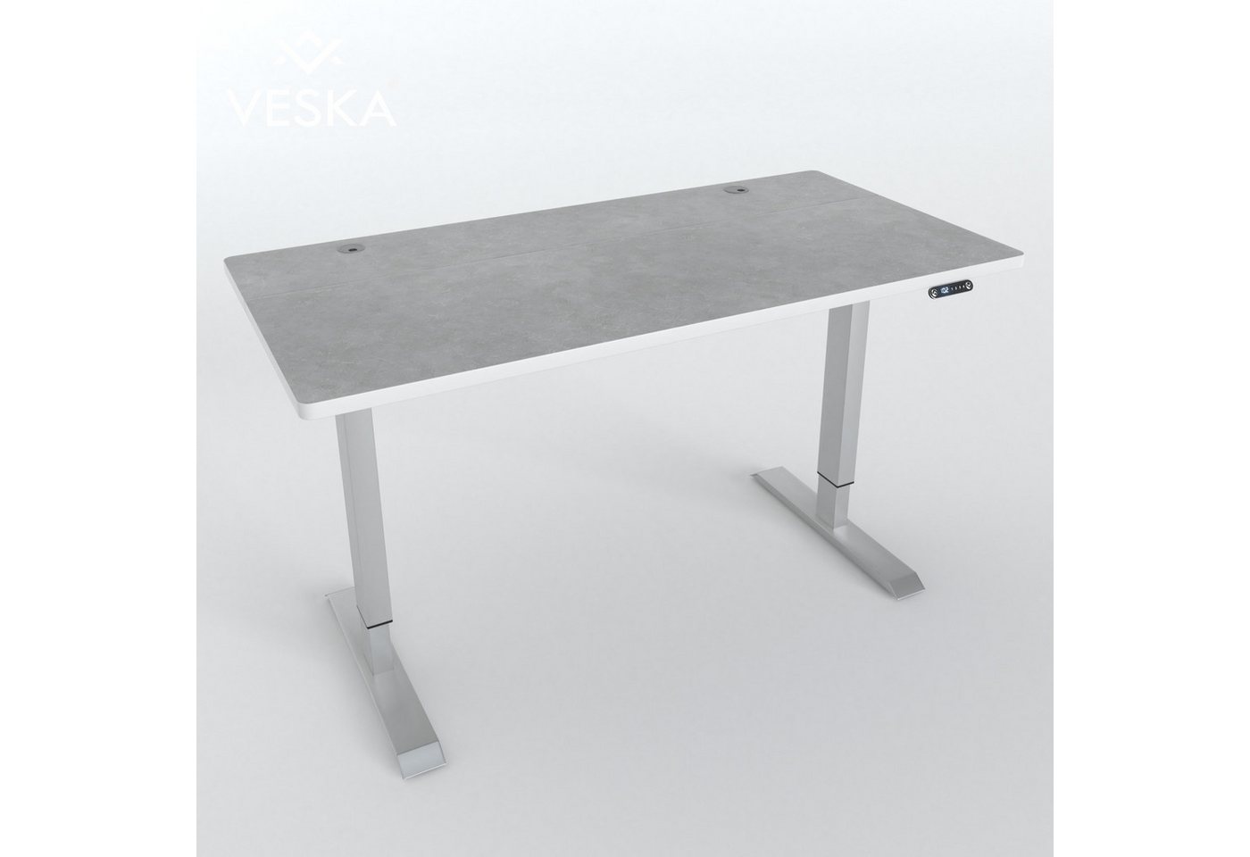 VESKA Schreibtisch Höhenverstellbar 140 x 70 cm - Bürotisch Elektrisch mit Touchscreen - Sitz- & Stehpult Home Office von VESKA