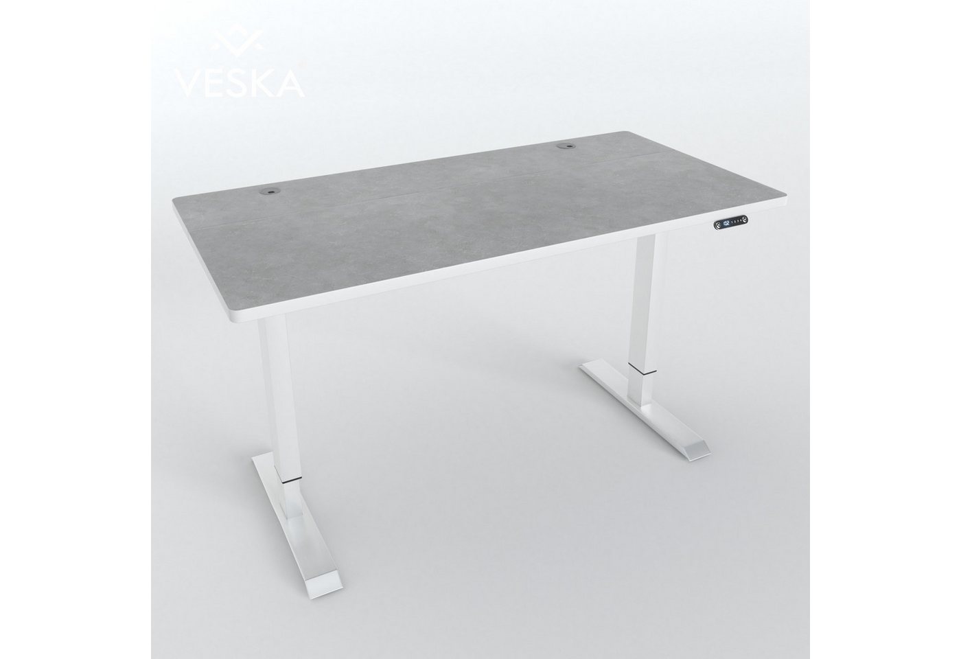 VESKA Schreibtisch Höhenverstellbar 140 x 70 cm - Bürotisch Elektrisch mit Touchscreen - Sitz- & Stehpult Home Office von VESKA