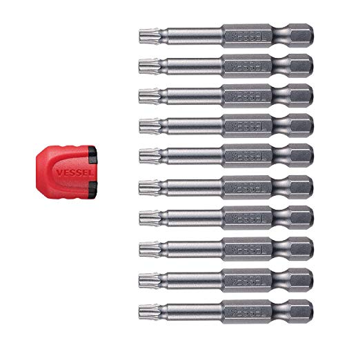 VESSEL EMGETX2550P10T Bitsatz Neck Torsion Torx T25, 50 mm, 10 Stück von VESSEL