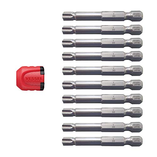 VESSEL EMGETX3050P10T Bitsatz Neck Torsion Torx T30 50 mm 10-teilig VESSEL EMGETX3050P10T Bitsatz Neck Torsion Torx T30 50 mm 10-teilig von VESSEL