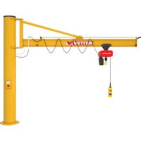 Vetter Säulenschwenkkran PRAKTIKUS + Verbundanker-System + Elektrokettenzug 1000kg, 5,0m von VETTER Krantechnik