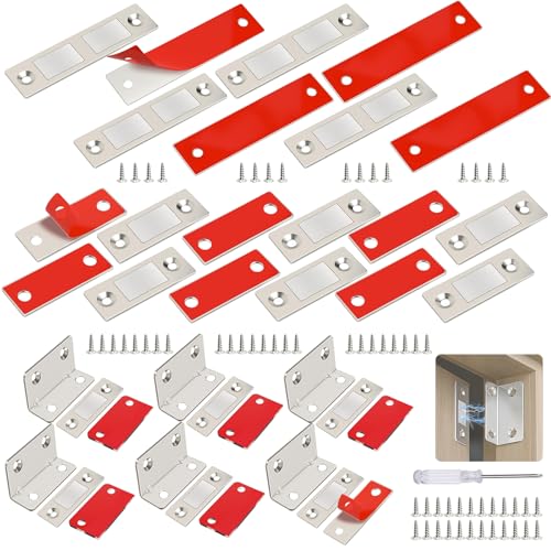 16 Stück Magnetschnäpper Magnete für Schranktüren, 6pcs Ultra Dünn Türmagnete, 6pcs L-Shaped Türmagnete Selbstklebend,4pcs Schrankmagnete Stark Türschließer Doppelt Magnete Schubladen Magnetverschlus 16 Stück Magnetschnäpper Magnete für Schranktüren, 6pcs Ultra Dünn Türmagnete, 6pcs L-Shaped Türmagnete Selbstklebend,4pcs Schrankmagnete Stark Türschließer Doppelt Magnete Schubladen Magnetverschlus von VEUWOLM