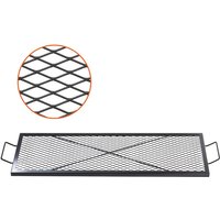 1110 x 380 x 25 mm X-Marks Feuerstellen-Grillrost, Rechteckiger Grillrost, Lagerfeuer-BBQ-Grillrost aus Stahl mit Griff, Tragbares 1110 x 380 x 25 mm X-Marks Feuerstellen-Grillrost, Rechteckiger Grillrost, Lagerfeuer-BBQ-Grillrost aus Stahl mit Griff, Tragbares von VEVOR