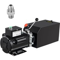 14L Hydraulikpumpe, 220V Hydraulikaggregat, 25,2 kg Elektrische hydraulikpumpe, mit Tank aus Metall Eisen schwarz, hochwertige Hydraulikaggregat für von VEVOR