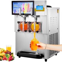 Vevor - 16 l (8 l x 2) Kommerzielle Slusheis Maschine, Slushgerät Slush Maschine mit 2632 L/Std. Slush Slushy Maschine, 1800 w Slush Maker Maschine von VEVOR