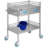 2 Böden mit 2 Schubladen Servierwagen Edelstahl Serving Lab Trolley Laborwagen Tragbar Abräumwagen Medical Dental Lab Cart Transportwagen Rollwagen 2 Böden mit 2 Schubladen Servierwagen Edelstahl Serving Lab Trolley Laborwagen Tragbar Abräumwagen Medical Dental Lab Cart Transportwagen Rollwagen von VEVOR
