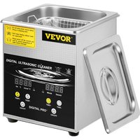 2 l Verbesserter Ultraschallreiniger (100 w Heizung, 60 w Ultraschall) Professioneller digitaler Labor-Ultraschall-Teilereiniger mit Heizungstimer von VEVOR