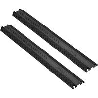 Mophorn - vevor 2er-Set 1-Kanal-Kabelschutzrampe Kabelbrücke aus tpr Schlauchbrücke 100 x 13 x 2 cm Überfahrschutz 907 kg (pro Achse) Tragfähigkeit von MOPHORN