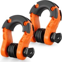 VEVOR 3/4 Zoll D-Ring-Schäkel, 2er-Pack Schäkel aus legiertem Stahl, 30 Tonnen Bruchfestigkeit, mit 7/8 Zoll Schraubstift, Isolatoren und von VEVOR