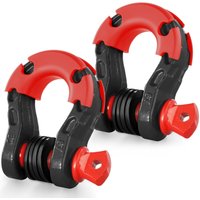 3/4 Zoll D-Ring-Schäkel, 2er-Pack Schäkel aus legiertem Stahl, 30 Tonnen Bruchfestigkeit, mit 7/8 Zoll Schraubstift, Isolatoren und Unterlegscheiben, von VEVOR